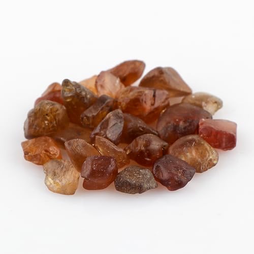 CRYSTALIS 100 cts Natural Brown Zircon Wholesale Loose Gemstone Bulk, Crystals Raw Rough Stones for Cabbing, Tumbling, Cutting, Lapidary, Polishing, Reiki Healing Wire Wrapping, DIY, Gem Collection