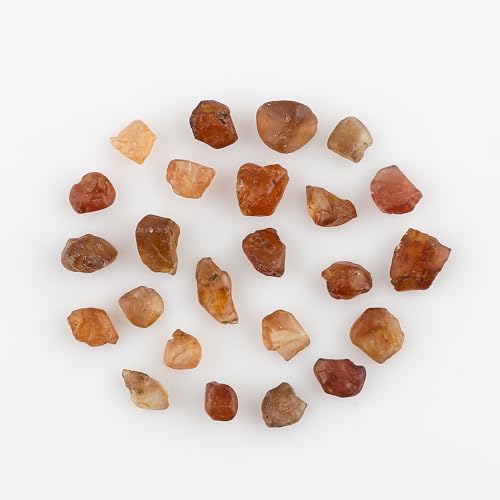 CRYSTALIS 100 cts Natural Brown Zircon Wholesale Loose Gemstone Bulk, Crystals Raw Rough Stones for Cabbing, Tumbling, Cutting, Lapidary, Polishing, Reiki Healing Wire Wrapping, DIY, Gem Collection