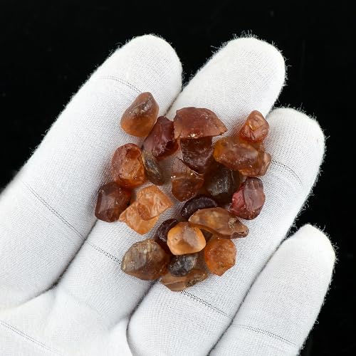 CRYSTALIS 100 cts Natural Brown Zircon Wholesale Loose Gemstone Bulk, Crystals Raw Rough Stones for Cabbing, Tumbling, Cutting, Lapidary, Polishing, Reiki Healing Wire Wrapping, DIY, Gem Collection