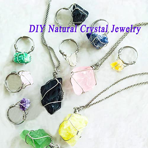 DUQGUHO 1 Lbs Crystals Raw Natural Rough Stones Natural Bulk 1’’ Color Rocks Gemstone for Lapidary Tumbling Cabbing Fountain Rocks Polishing Reiki Energy Balance Home Decoration 8 Pcs