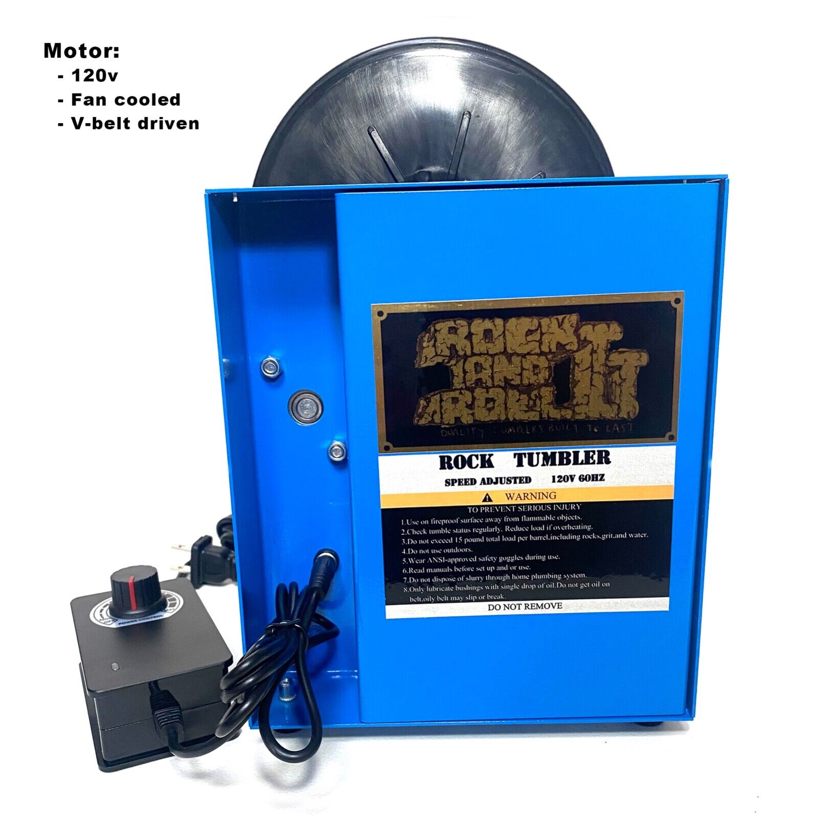 Lapidary Rock Tumbler - Single Barrel Polisher