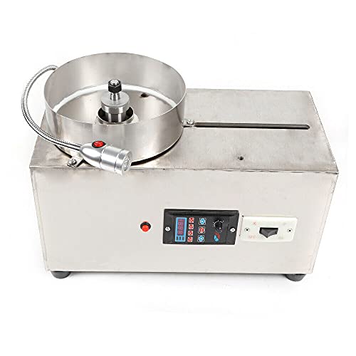 Gem Faceting Machine, 0-3000RPM w/ Pump Lapidary Ddigital Jewelry Polisher Jewelry Jade Rock Angle Polisher Grinder 180W (Silver)