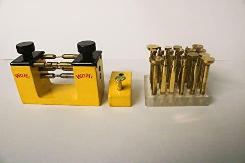 WOHI Combo Offer of 24 Brass DOP STICKS – (2,3,4,5,6,7,8,9,10,11,12,13mm), Jig Transfer, Angle DOP 45/90° used Faceting and Lapidary of Gemstones