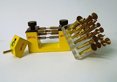 WOHI Combo Offer of 24 Brass DOP STICKS – (2,3,4,5,6,7,8,9,10,11,12,13mm), Jig Transfer, Angle DOP 45/90° used Faceting and Lapidary of Gemstones