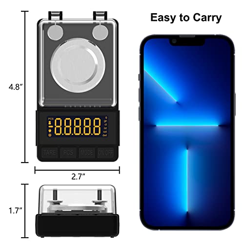 50g High Precision Gem Scale Milligram with Calibration Weight