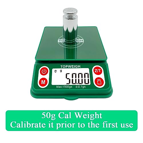 TOPWEIGH Digital Grain Scale, 1500 Grains - Green