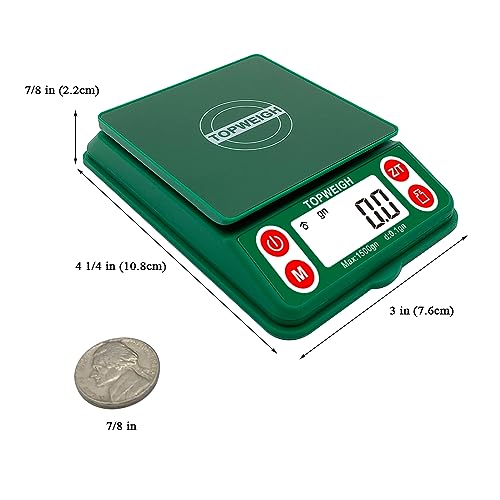 TOPWEIGH Digital Grain Scale, 1500 Grains - Green