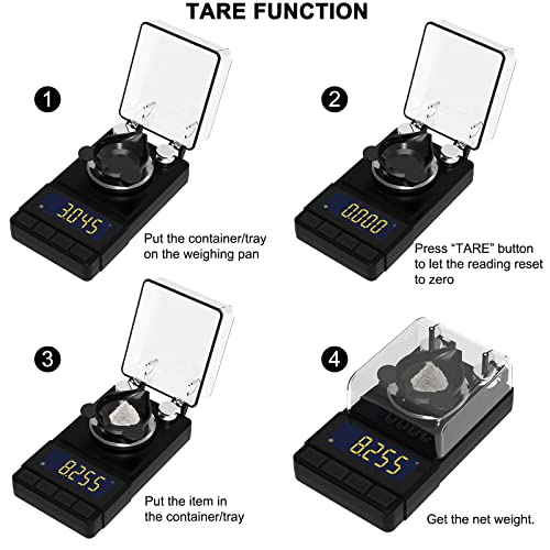 50g High Precision Gem Scale Milligram with Calibration Weight
