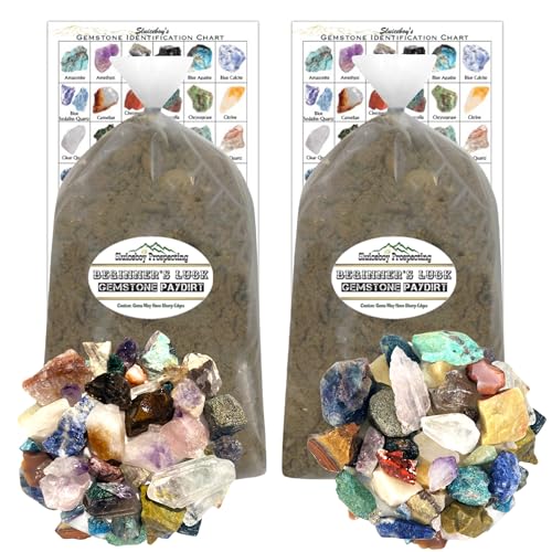 Gem Mining Rough Stone Mix - 8lb Paydirt | 2 Pack Special