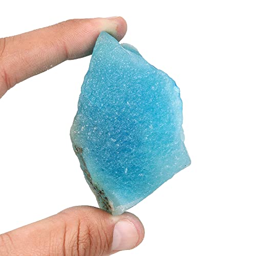 REAL-GEMS EGL Certified Natural Blue Aquamarine Rough Loose Gemstone For Lapidary (500-600 Ct. Approx)