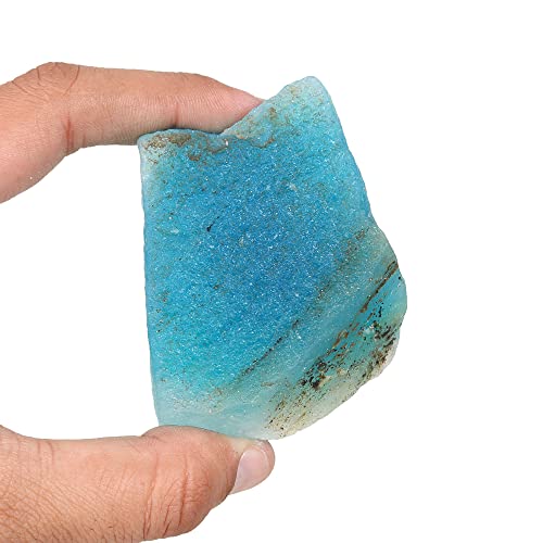 REAL-GEMS EGL Certified Natural Blue Aquamarine Rough Loose Gemstone For Lapidary (500-600 Ct. Approx)