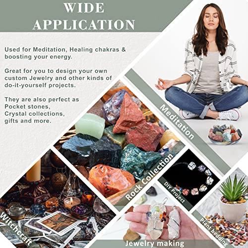 ZAICUS Lapis Lazuli Rough Stones Bulk, Raw Gemstones, Tumbling Bulk, Jewelry Making, Polishing, Cabbing, Lapidary, Fountain Rocks, Decoration, Wire Wrapping, Gem Mining, Reiki Healing 1 lb