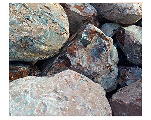 Natural Red Obsidian Crystals Quartz Raw Rough Gemstones for Decor Tumbling Polishing Cutting Cabbing Lapidary Reiki and Crystal Healing 900-1000 Grams 1(One) Piece (Red Black Obsidian 1000g 1 Piece)