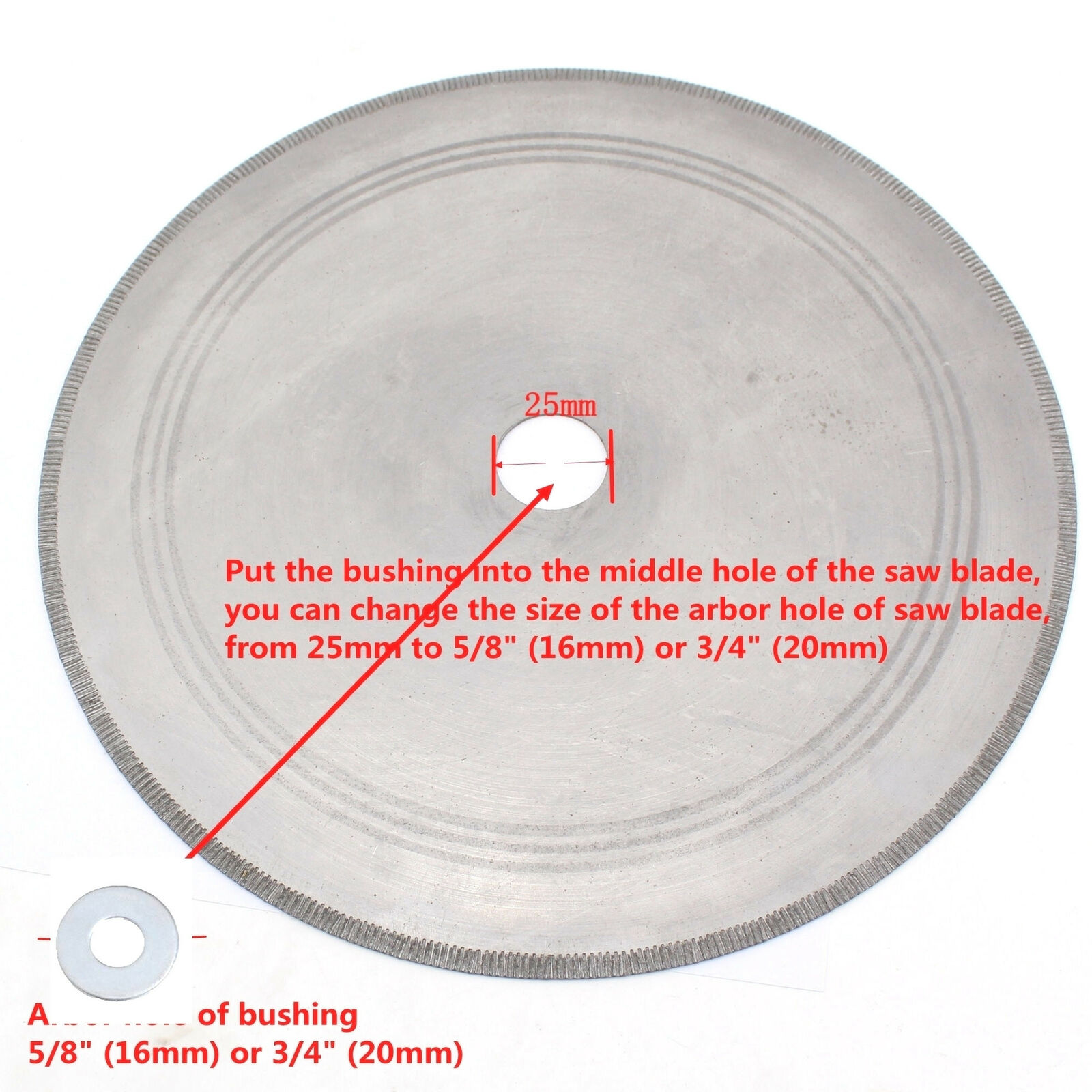 14" Notched Rim Diamond Saw Blade for Lapidary