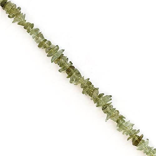 Raw Moldavite Bracelet with Rhodium Plated Chain