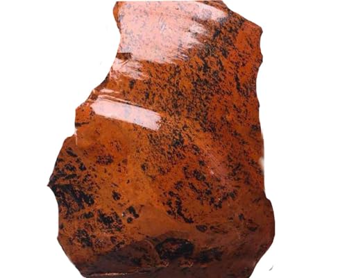 Natural Red Obsidian Crystals Quartz Raw Rough Gemstones for Decor Tumbling Polishing Cutting Cabbing Lapidary Reiki and Crystal Healing 900-1000 Grams 1(One) Piece (Red Black Obsidian 1000g 1 Piece)