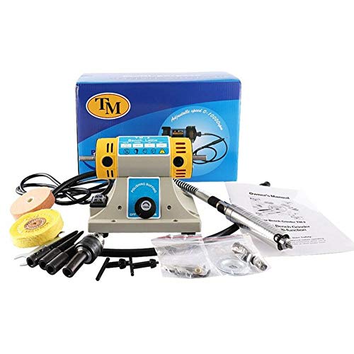 TOPCHANCES 110V Mini Table Saws DIY Jewelry Lapidary Equipment, Benchtop Buffer Rock Grinder Polishing Machine