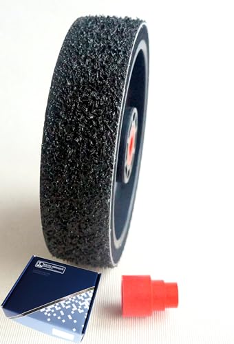 8" Grit: 280 Premium REZ Soft Lapidary Diamond Wheel for Cabbing Grinding Sanding Polishing operations. Plastic body with foam padding. Perfect to work with stones, gemstones, glass.