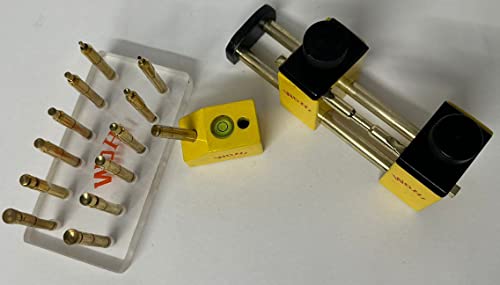 WOHI Combined Offer of 12 Brass DOP STICKS (2,3,4,5,6,7mm), Jig Transfer used Horizontally and Vertically(JTSS), Angle DOP 45/90° used in Faceting and Lapidary of Gemstones