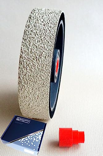8" Grit: 8000 Premium REZ Soft Lapidary Diamond Wheel for Cabbing Grinding Sanding Polishing operations. Plastic body with foam padding. Perfect to work with stones, gemstones, glass.