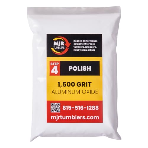 MJR Tumblers 2lb Super Polish 1500X Aluminum Oxide Rock Grit Tumbling Media Lapidary use