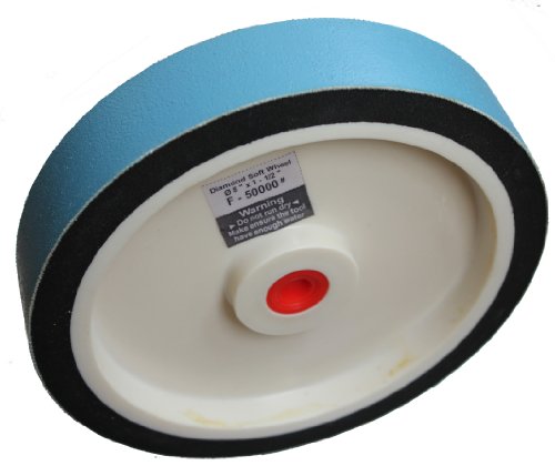6"x1-1/2" 50000Grit Diamond Lapidary Glass Grinder Polisher Resin Soft Grinding Wheel