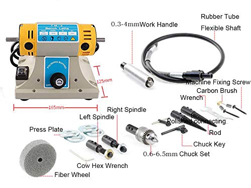 TOPCHANCES 110V Mini Table Saws DIY Jewelry Lapidary Equipment, Benchtop Buffer Rock Grinder Polishing Machine