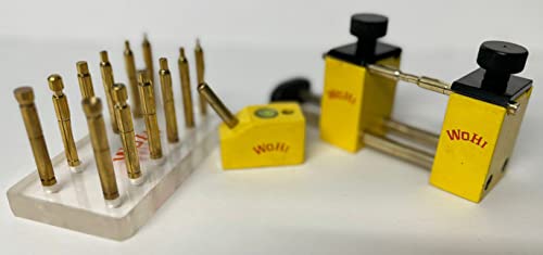 WOHI Combined Offer of 12 Brass DOP STICKS (2,3,4,5,6,7mm), Jig Transfer used Horizontally and Vertically(JTSS), Angle DOP 45/90° used in Faceting and Lapidary of Gemstones
