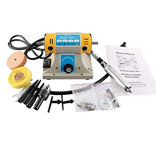 TOPCHANCES 110V Mini Table Saws DIY Jewelry Lapidary Equipment, Benchtop Buffer Rock Grinder Polishing Machine