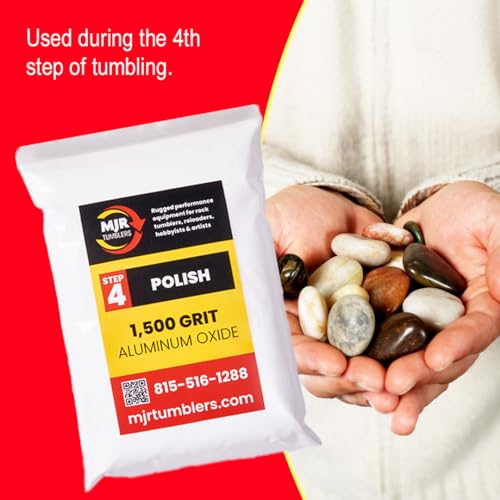 MJR Tumblers 2lb Super Polish 1500X Aluminum Oxide Rock Grit Tumbling Media Lapidary use
