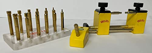 WOHI Combined Offer of 12 Brass DOP STICKS (2,3,4,5,6,7mm), Jig Transfer used Horizontally and Vertically(JTSS), Angle DOP 45/90° used in Faceting and Lapidary of Gemstones