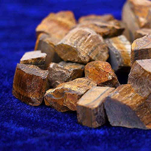 Tiger Eye Rough Stones For Rock Tumbler, Raw Stones for Tumbling, Jewelry Making, Polishing, Cabbing, Lapidary, Fountain Rocks, Decoration, Wire Wrapping, Gem Mining, Reiki Healing 1 lb