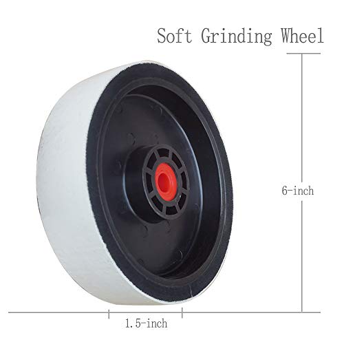 6" Diam x 1.5" Thickness x 1"Arbor Hole Flexible Resin Diamond Lapidary Jewelry Grinding Wheel Multiple sleeves switch 12.7/16/20/25.4mm (Grit 280)