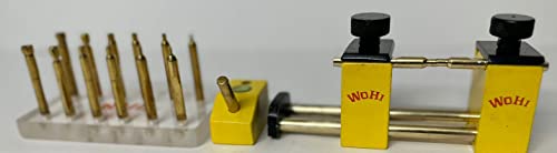 WOHI Combined Offer of 12 Brass DOP STICKS (2,3,4,5,6,7mm), Jig Transfer used Horizontally and Vertically(JTSS), Angle DOP 45/90° used in Faceting and Lapidary of Gemstones