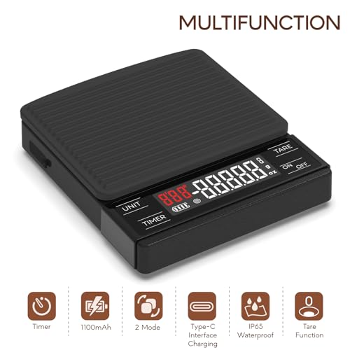 MAXUS Coffee Scale with Timer - 2000g Precision