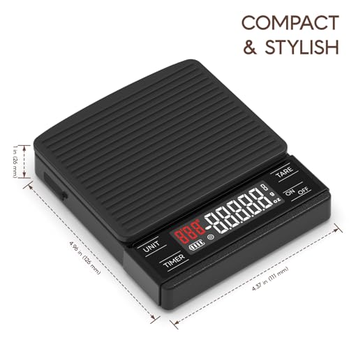 MAXUS Coffee Scale with Timer - 2000g Precision