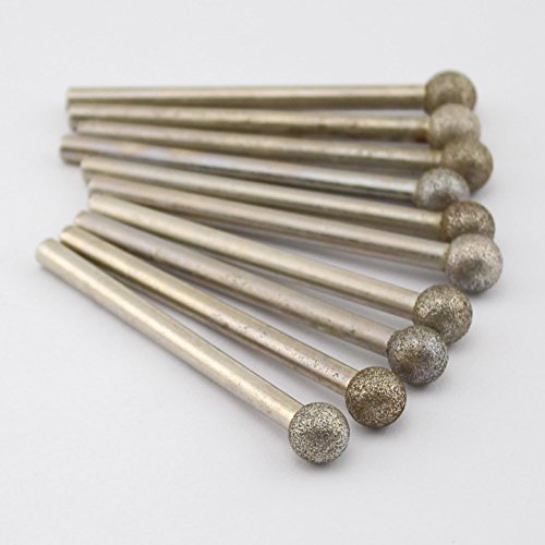 ILOVETOOL Diamond Ball Burrs Lapidary Carving Bit 10Pcs