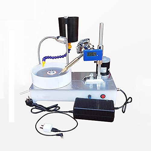 Gem Faceting Machine Gemstone Grinding Faceting Machine Jewelry Polisher Flat Grinder Lapidary Machine 2800RPM 120W (96 Index Gear, Gem Faceting Machine)
