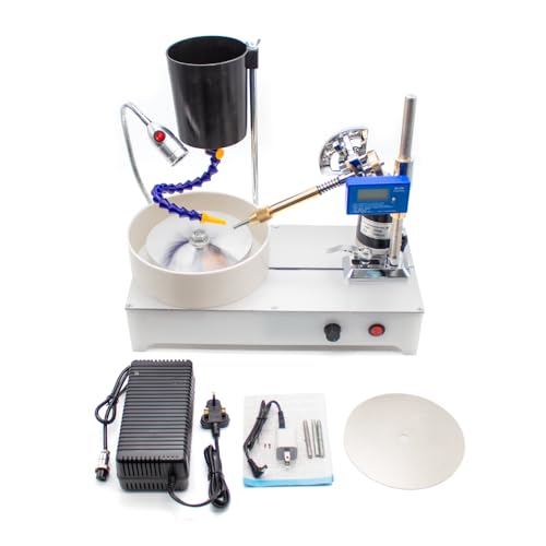 Gem Faceting Machine Gemstone Grinding Faceting Machine Jewelry Polisher Flat Grinder Lapidary Machine 2800RPM 120W (96 Index Gear, Gem Faceting Machine)