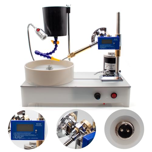 Gem Faceting Machine Gemstone Grinding Faceting Machine Jewelry Polisher Flat Grinder Lapidary Machine 2800RPM 120W (96 Index Gear, Gem Faceting Machine)