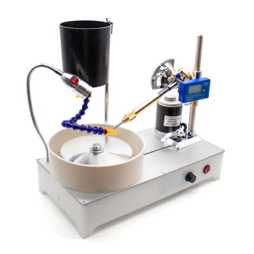 Gem Faceting Machine Gemstone Grinding Faceting Machine Jewelry Polisher Flat Grinder Lapidary Machine 2800RPM 120W (96 Index Gear, Gem Faceting Machine)