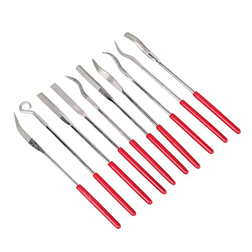 Chris.W 10Pcs Assorted Diamond Mini Riffler Files