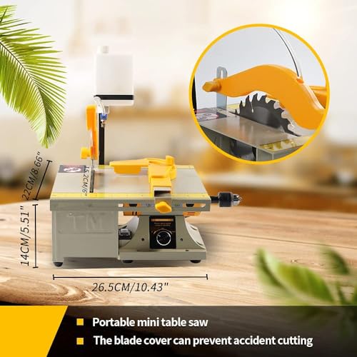 Upgrade Jewelry Lapidary Saw for Cutting Rocks DIY Lapidary Equipment Lapidary Saw, Precision Mini Table Saw Hobby Rock Cutting Saw,Machine Tabletop Saws for Drilling Crafts, Left Benchtop