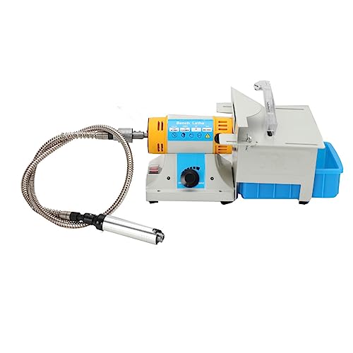 Mini Table Saw Rock ECUTEE 320W Precision Polisher Polishing DIY Jewelry Lapidary Equipment Multi-Function Benchtop Buffer Rock Grinder Polishing Machine for Jewelry, Wood, Silver, Amber, Metal, Jade
