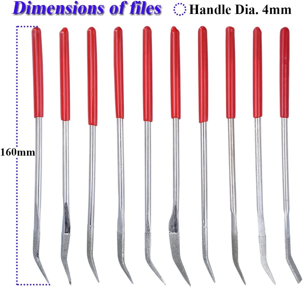Diamond Coated Mini Needle File Set for Lapidary