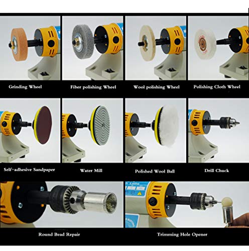 TOPCHANCES Mini Table Saws ,Multifunction Jewelry Rock Bench Polishing Grinding Machine Table Bench Lathe Benchtop Polisher Took Kit for DIY Jewelry Lapidary Equipment ,0-10000r/min 110V