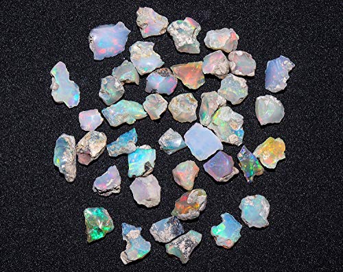 Jaguar Gems Raw Ethiopian Opal Crystals, Wholesale Lot