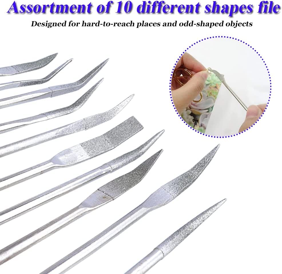 Diamond Coated Mini Needle File Set for Lapidary