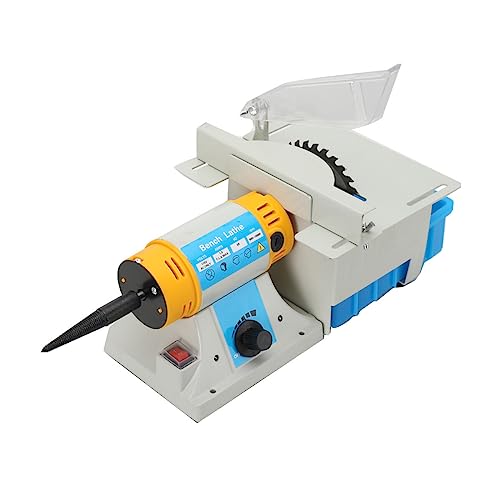 Mini Table Saw Rock ECUTEE 320W Precision Polisher Polishing DIY Jewelry Lapidary Equipment Multi-Function Benchtop Buffer Rock Grinder Polishing Machine for Jewelry, Wood, Silver, Amber, Metal, Jade