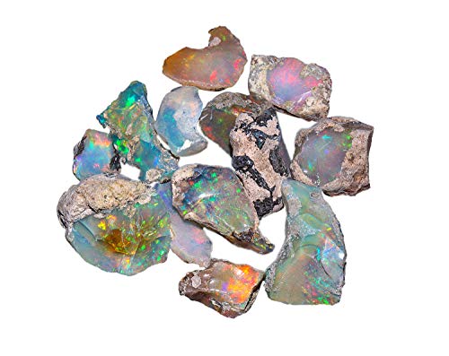 Jaguar Gems Raw Ethiopian Opal Crystals, Wholesale Lot